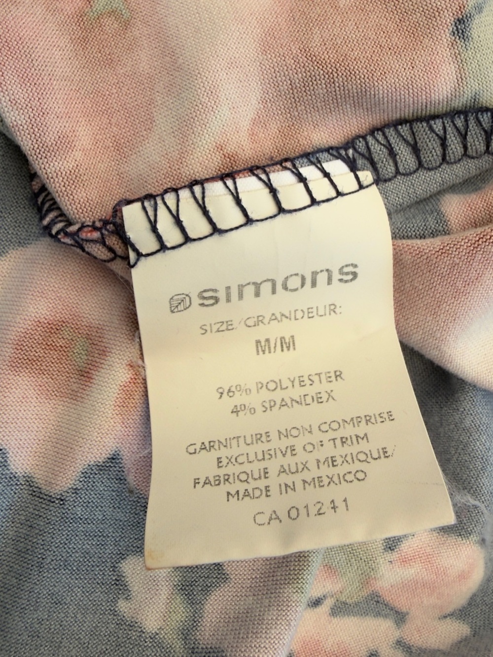 Simons Miiyu Floral Slip Dress Navy Pink Roses Women’s | Medium - Picture 8 of 9